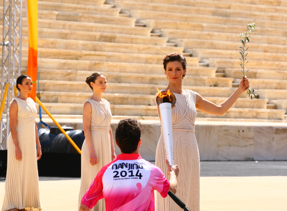 2014南京夏季青奥会圣火采集仪式在希腊举行