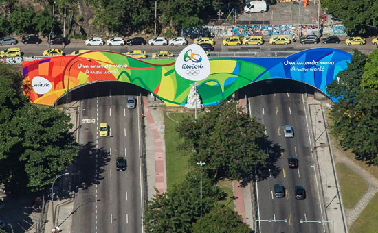 里约奥运在即 奥运色彩展现里约魅力