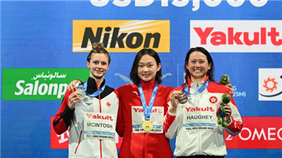 短池游泳世锦赛李冰洁为中国拿下第三金